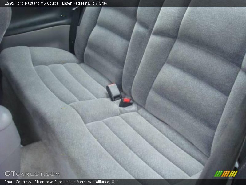 Laser Red Metallic / Gray 1995 Ford Mustang V6 Coupe
