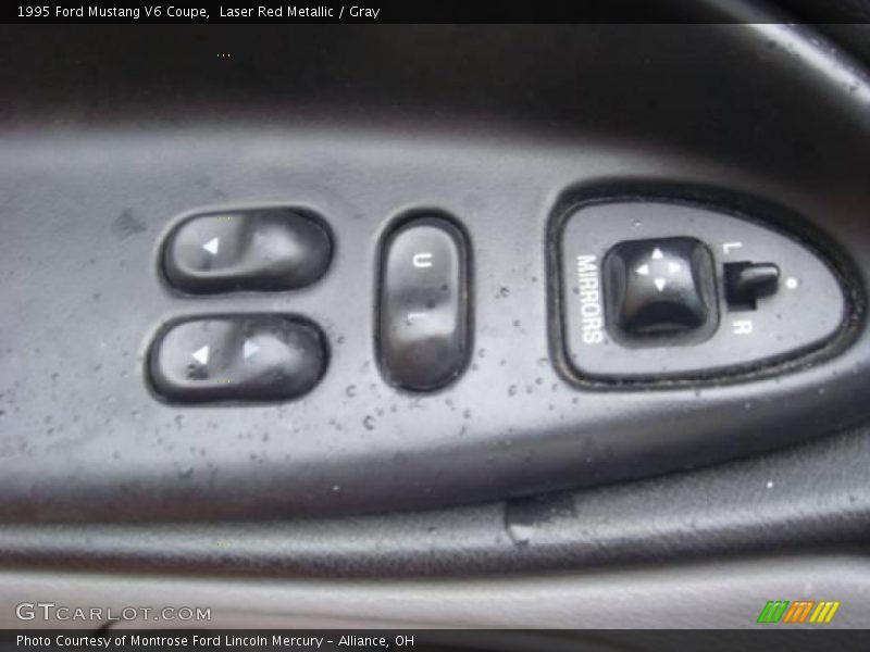 Laser Red Metallic / Gray 1995 Ford Mustang V6 Coupe