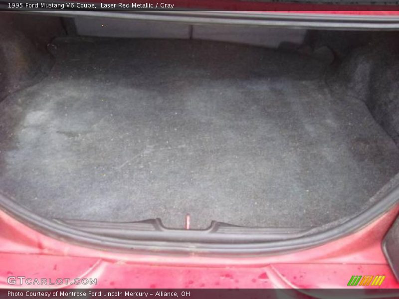 Laser Red Metallic / Gray 1995 Ford Mustang V6 Coupe