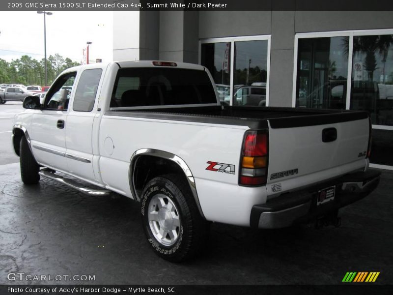 Summit White / Dark Pewter 2005 GMC Sierra 1500 SLT Extended Cab 4x4