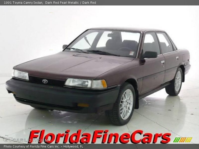Dark Red Pearl Metallic / Dark Red 1991 Toyota Camry Sedan