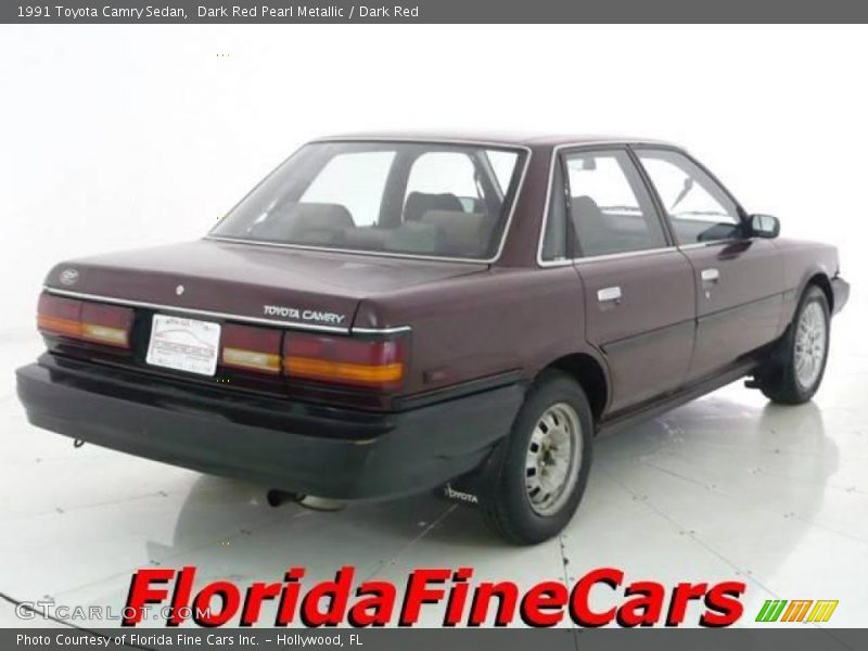 Dark Red Pearl Metallic / Dark Red 1991 Toyota Camry Sedan