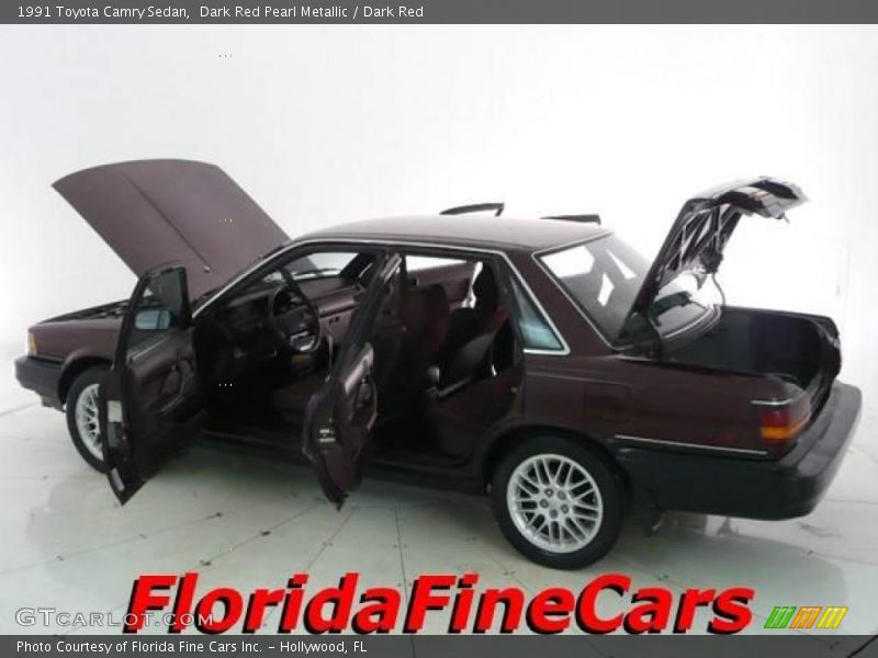 Dark Red Pearl Metallic / Dark Red 1991 Toyota Camry Sedan