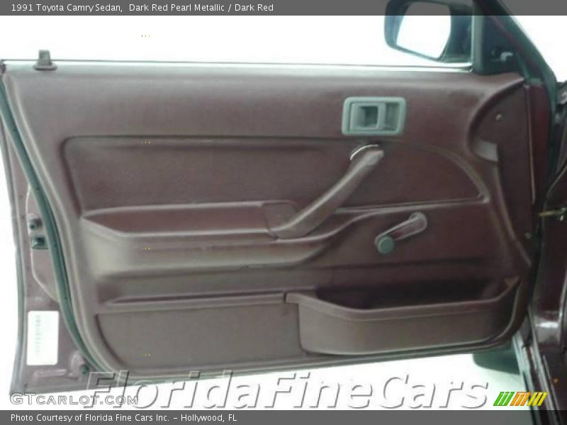 Dark Red Pearl Metallic / Dark Red 1991 Toyota Camry Sedan
