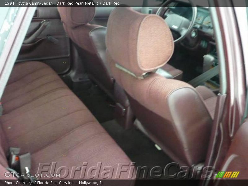 Dark Red Pearl Metallic / Dark Red 1991 Toyota Camry Sedan