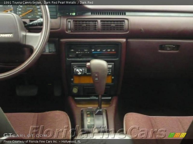 Dark Red Pearl Metallic / Dark Red 1991 Toyota Camry Sedan