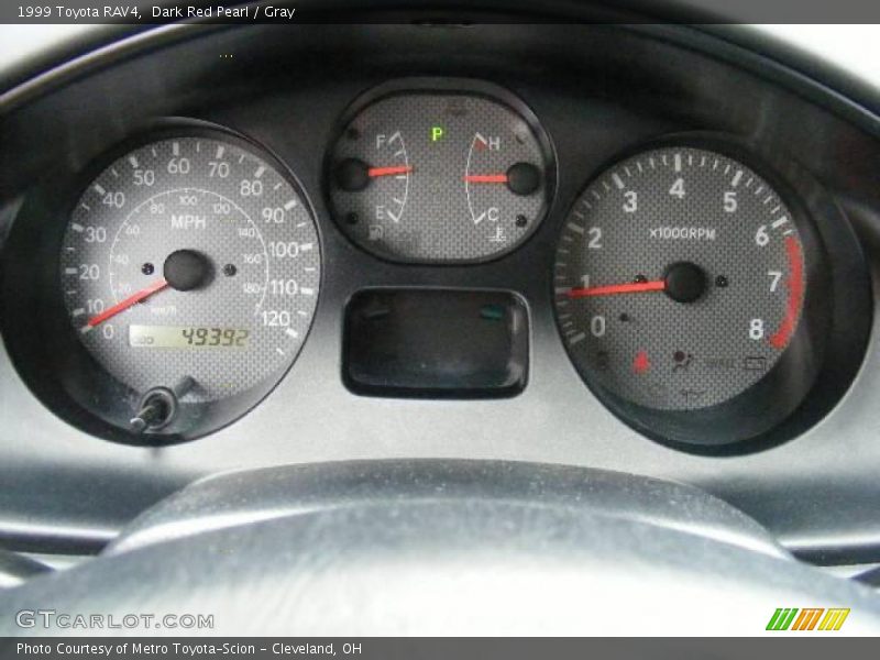 Dark Red Pearl / Gray 1999 Toyota RAV4