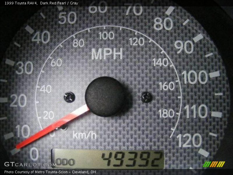 Dark Red Pearl / Gray 1999 Toyota RAV4
