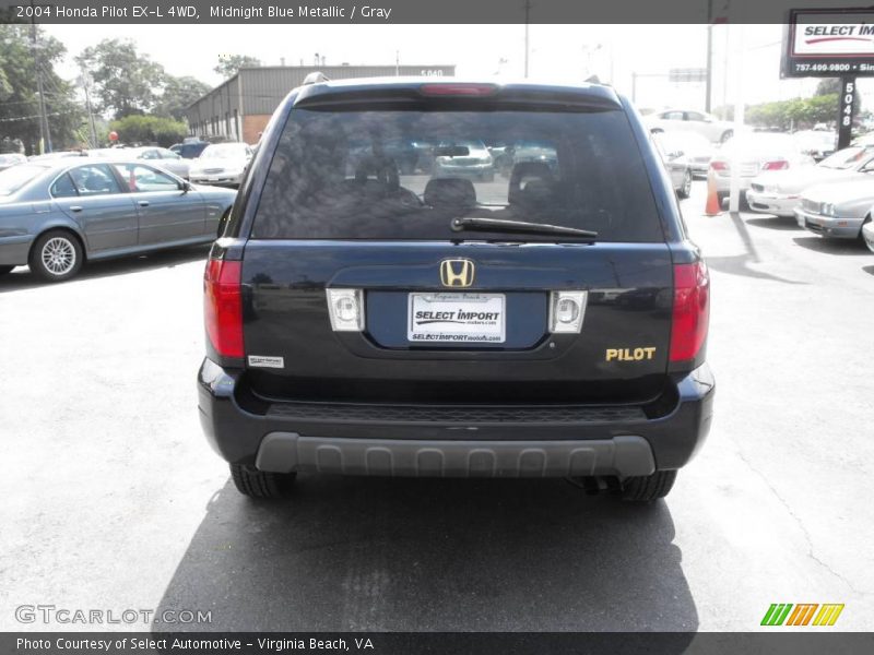 Midnight Blue Metallic / Gray 2004 Honda Pilot EX-L 4WD