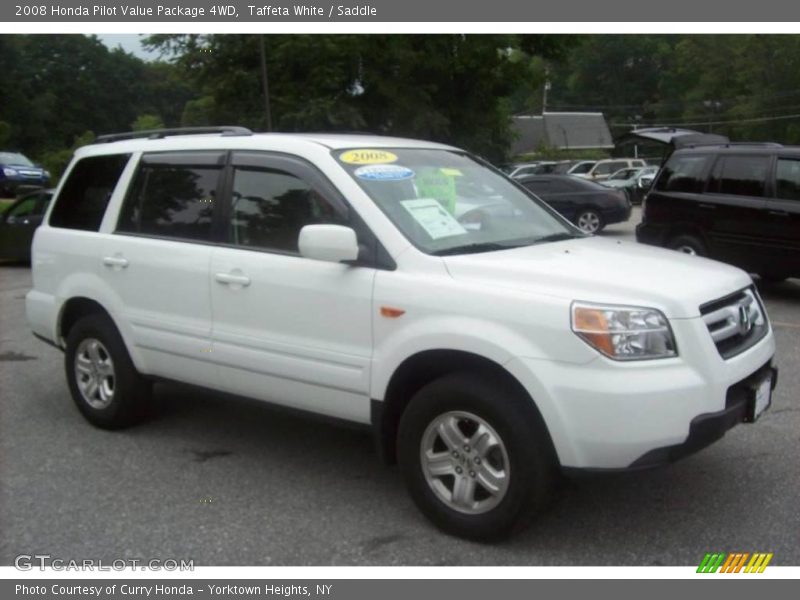 Taffeta White / Saddle 2008 Honda Pilot Value Package 4WD