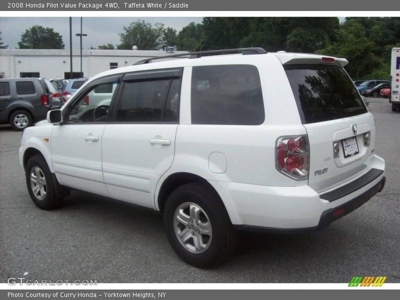 Taffeta White / Saddle 2008 Honda Pilot Value Package 4WD