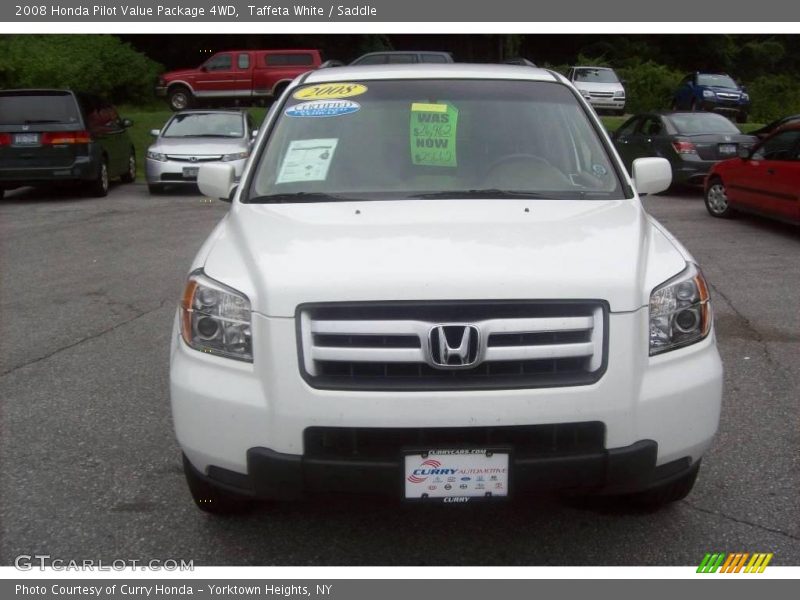 Taffeta White / Saddle 2008 Honda Pilot Value Package 4WD
