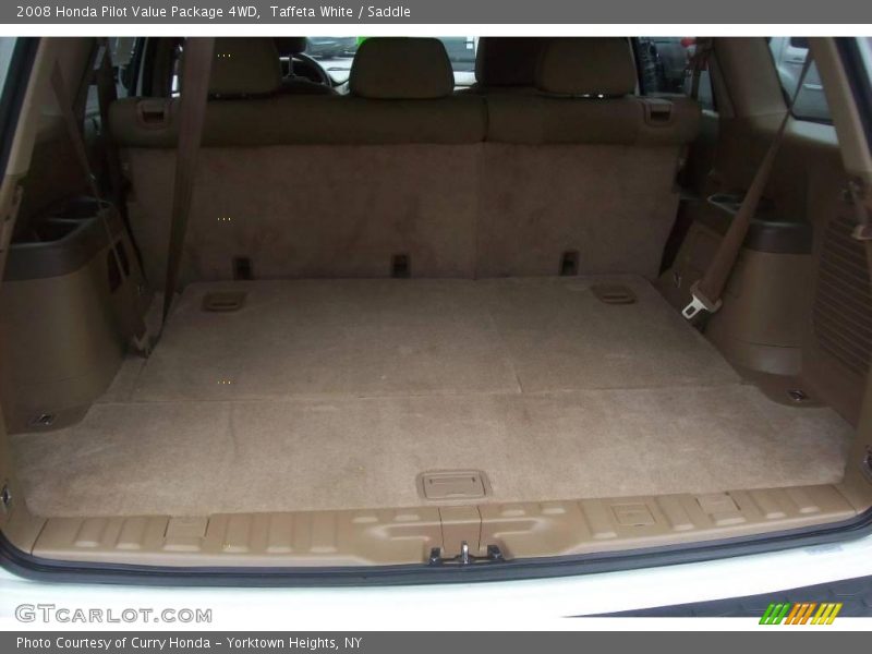 Taffeta White / Saddle 2008 Honda Pilot Value Package 4WD