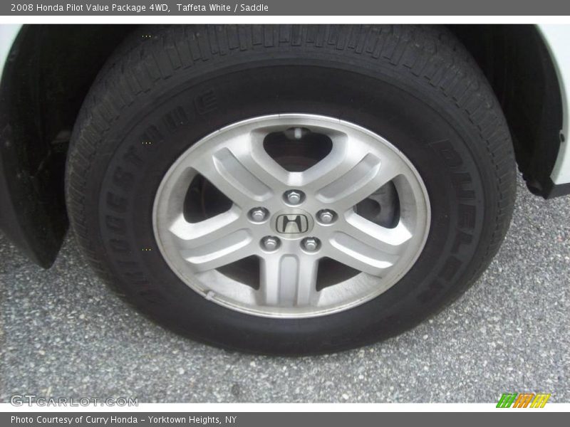 Taffeta White / Saddle 2008 Honda Pilot Value Package 4WD