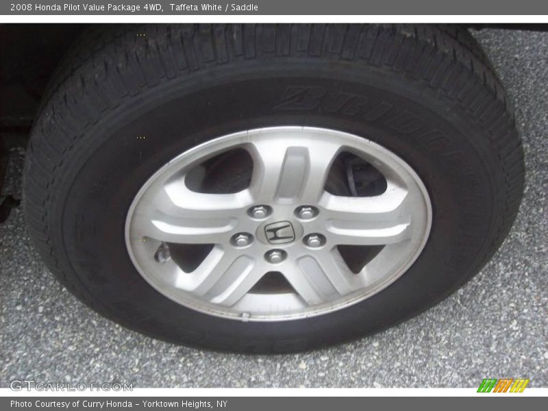 Taffeta White / Saddle 2008 Honda Pilot Value Package 4WD