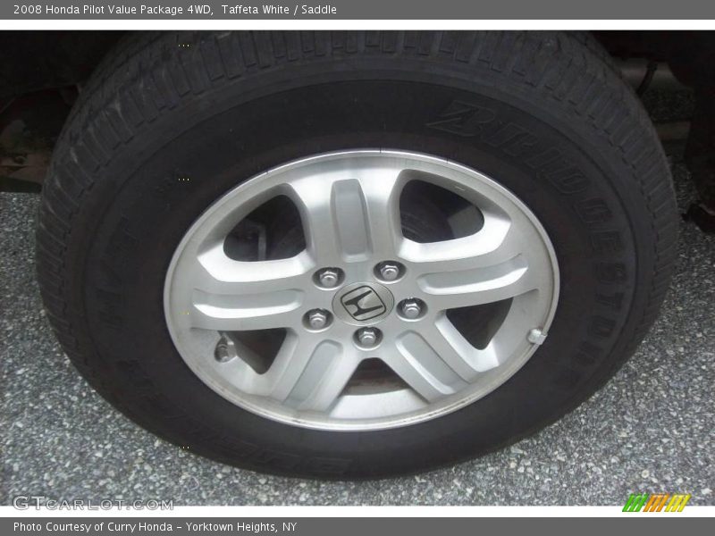Taffeta White / Saddle 2008 Honda Pilot Value Package 4WD