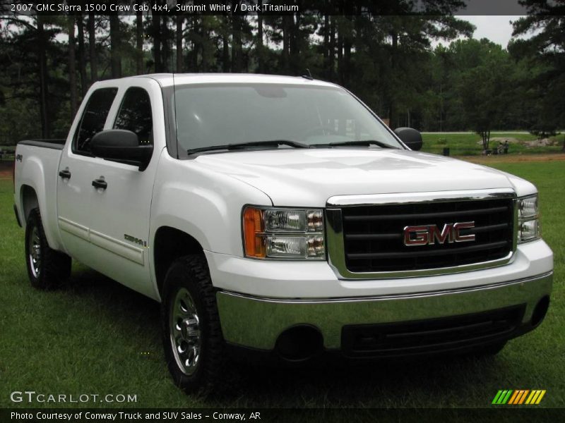 Summit White / Dark Titanium 2007 GMC Sierra 1500 Crew Cab 4x4