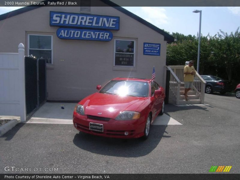 Rally Red / Black 2003 Hyundai Tiburon