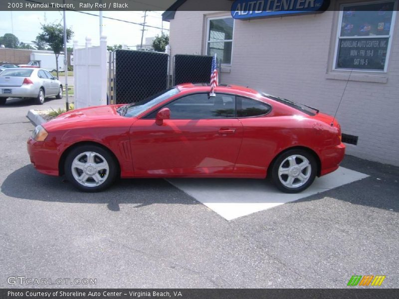 Rally Red / Black 2003 Hyundai Tiburon
