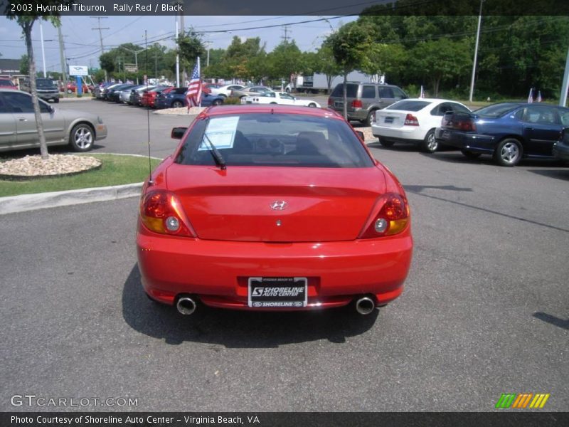 Rally Red / Black 2003 Hyundai Tiburon