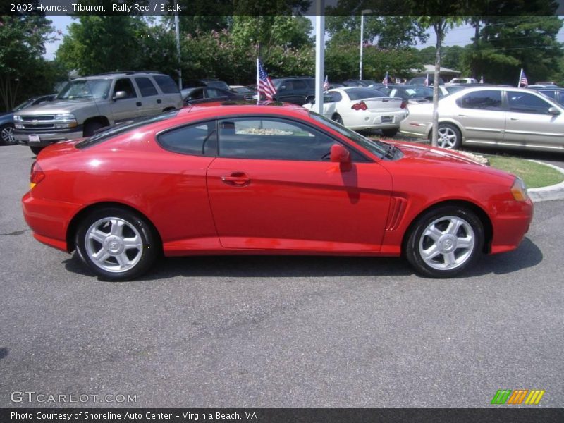 Rally Red / Black 2003 Hyundai Tiburon