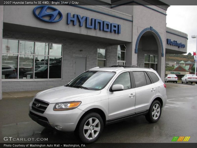 Bright Silver / Gray 2007 Hyundai Santa Fe SE 4WD