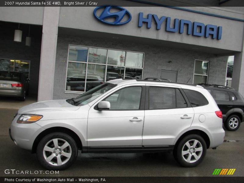 Bright Silver / Gray 2007 Hyundai Santa Fe SE 4WD