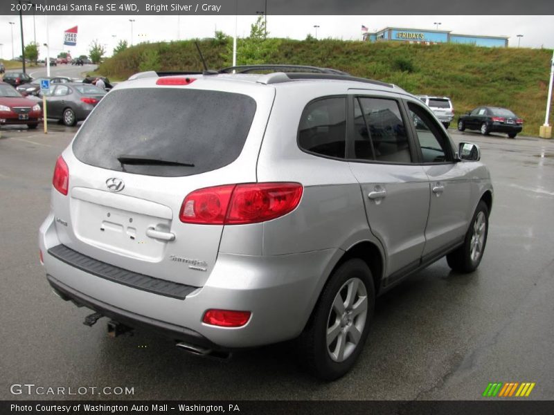 Bright Silver / Gray 2007 Hyundai Santa Fe SE 4WD