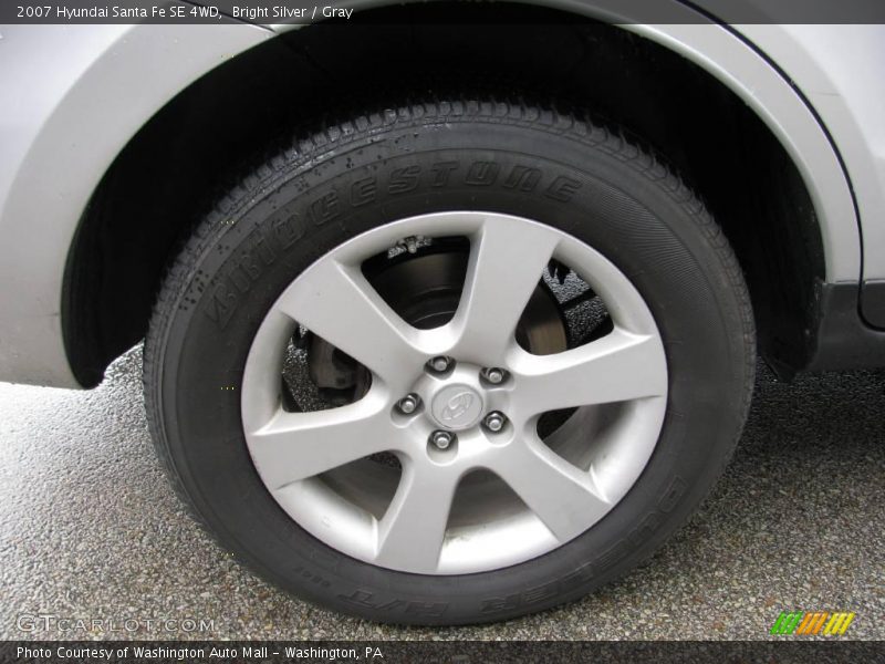 Bright Silver / Gray 2007 Hyundai Santa Fe SE 4WD