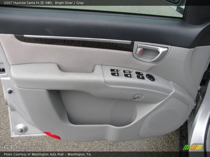 Bright Silver / Gray 2007 Hyundai Santa Fe SE 4WD