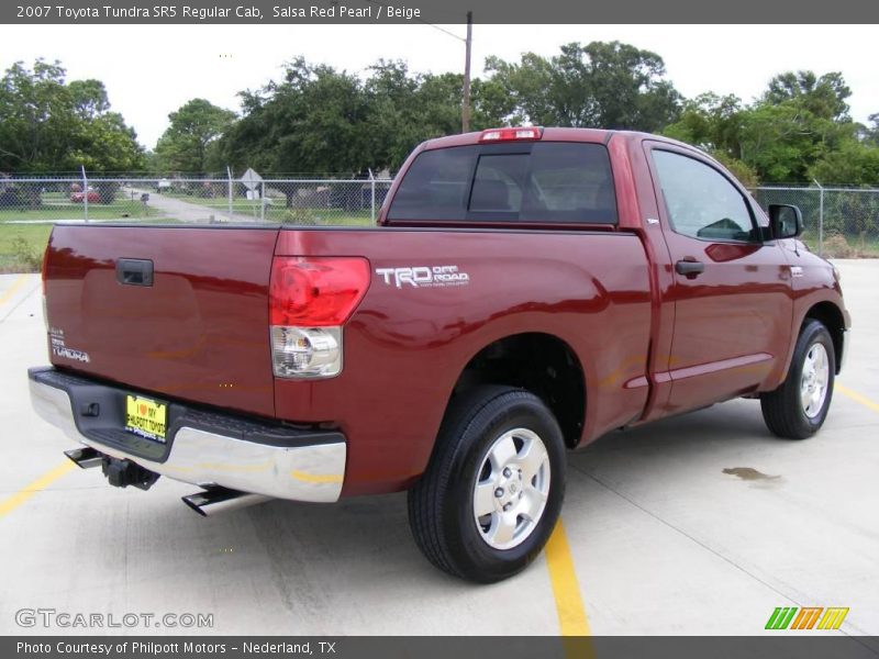 Salsa Red Pearl / Beige 2007 Toyota Tundra SR5 Regular Cab