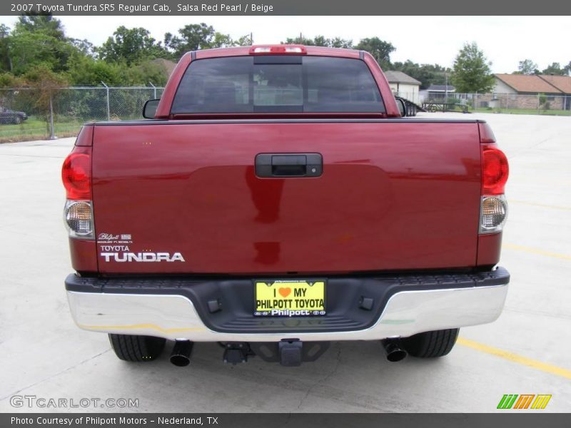 Salsa Red Pearl / Beige 2007 Toyota Tundra SR5 Regular Cab