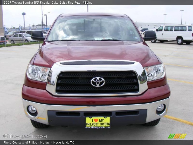 Salsa Red Pearl / Beige 2007 Toyota Tundra SR5 Regular Cab