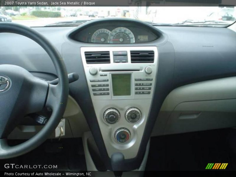 Jade Sea Metallic / Bisque 2007 Toyota Yaris Sedan