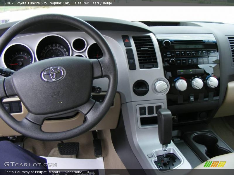 Salsa Red Pearl / Beige 2007 Toyota Tundra SR5 Regular Cab