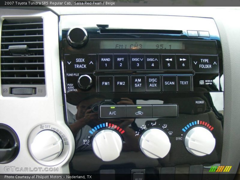 Salsa Red Pearl / Beige 2007 Toyota Tundra SR5 Regular Cab