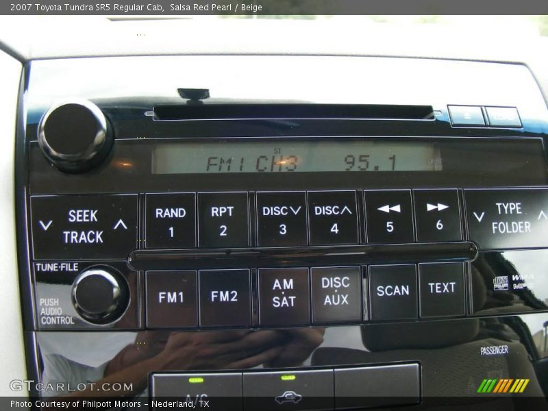 Salsa Red Pearl / Beige 2007 Toyota Tundra SR5 Regular Cab