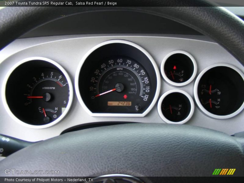 Salsa Red Pearl / Beige 2007 Toyota Tundra SR5 Regular Cab