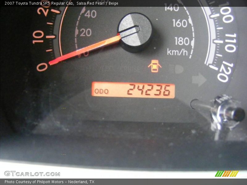 Salsa Red Pearl / Beige 2007 Toyota Tundra SR5 Regular Cab