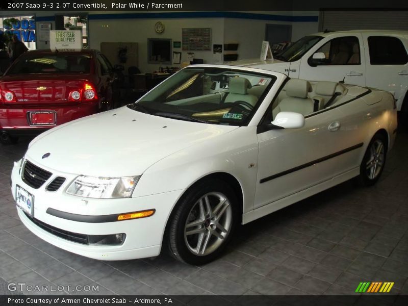 Polar White / Parchment 2007 Saab 9-3 2.0T Convertible