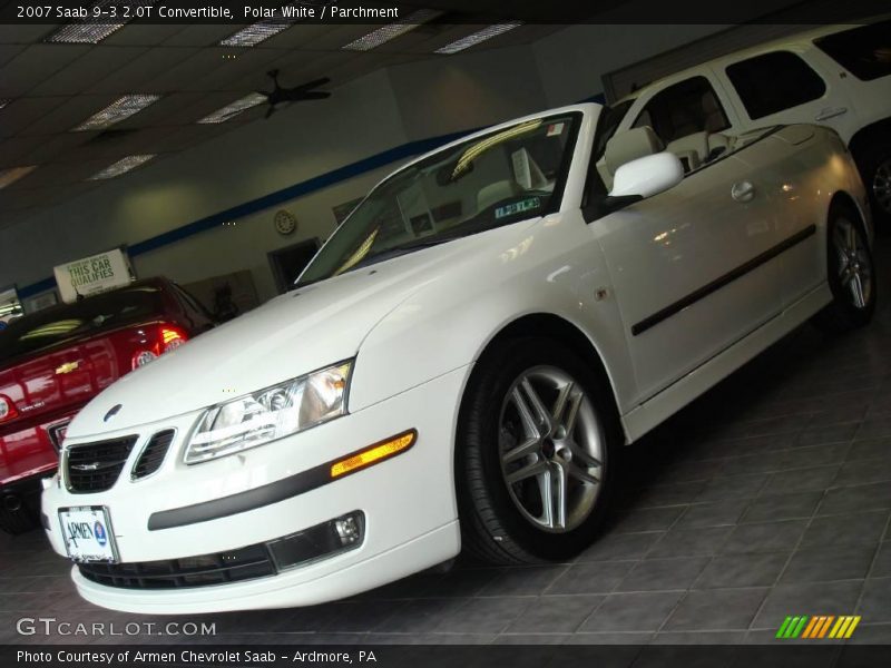 Polar White / Parchment 2007 Saab 9-3 2.0T Convertible