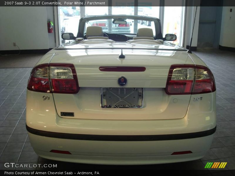 Polar White / Parchment 2007 Saab 9-3 2.0T Convertible