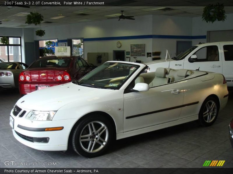 Polar White / Parchment 2007 Saab 9-3 2.0T Convertible
