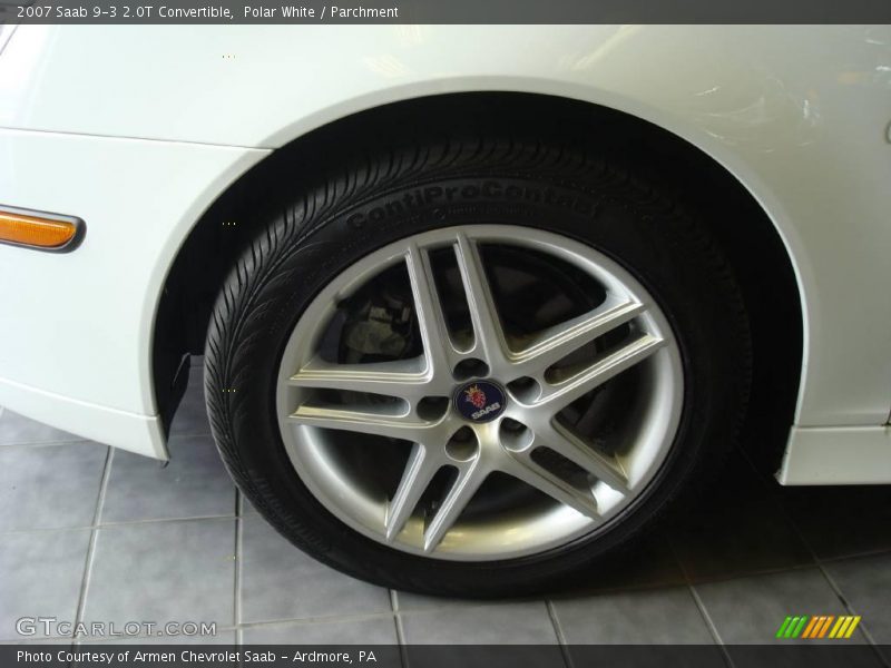 Polar White / Parchment 2007 Saab 9-3 2.0T Convertible