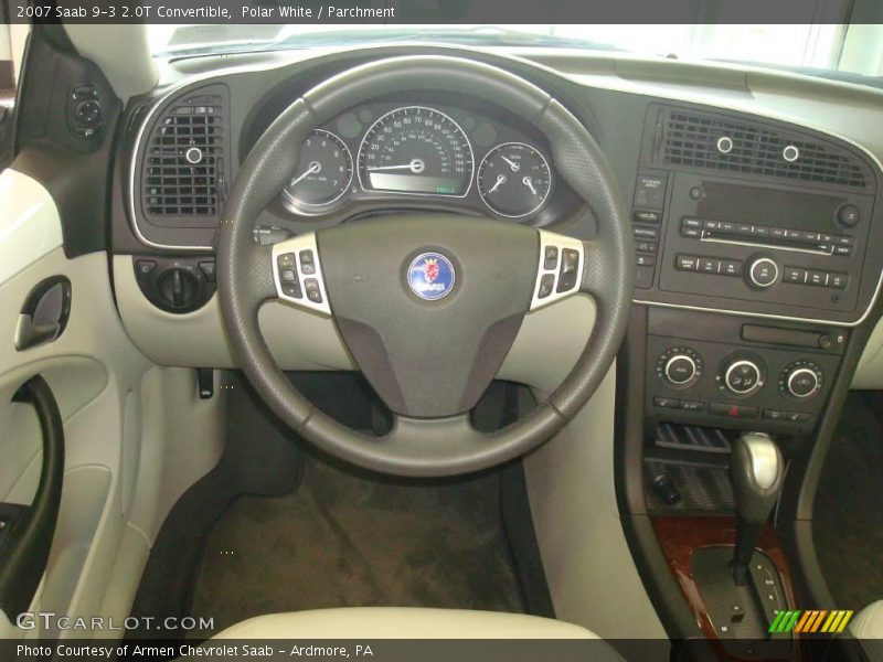 Polar White / Parchment 2007 Saab 9-3 2.0T Convertible