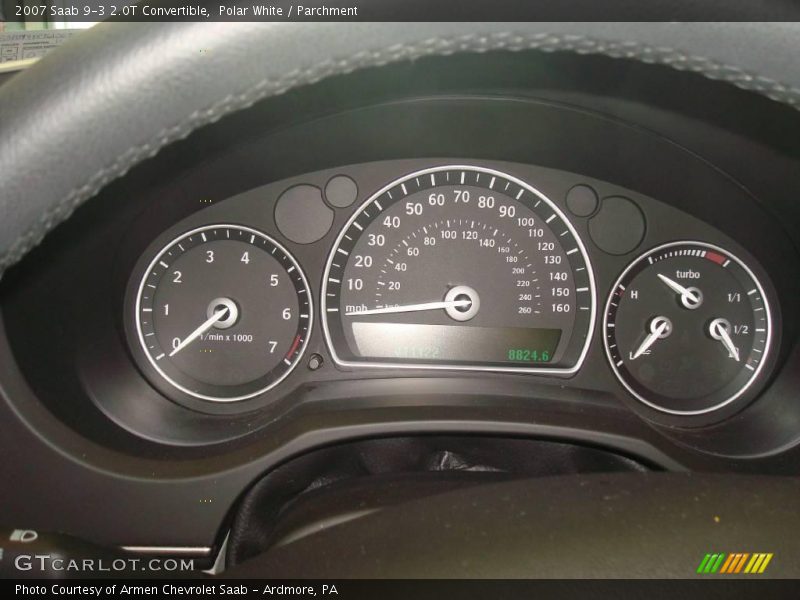 Polar White / Parchment 2007 Saab 9-3 2.0T Convertible
