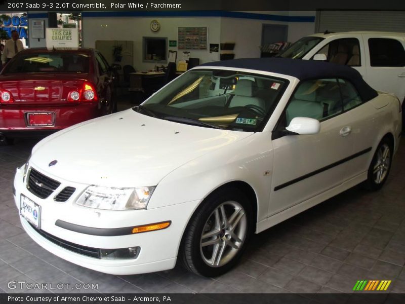Polar White / Parchment 2007 Saab 9-3 2.0T Convertible
