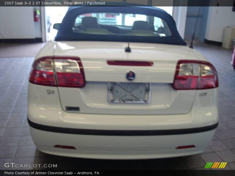 Polar White / Parchment 2007 Saab 9-3 2.0T Convertible
