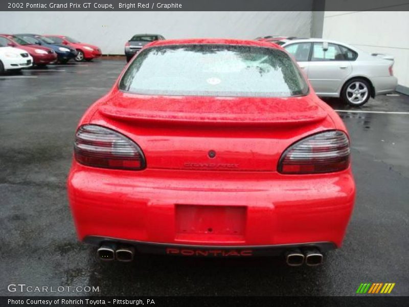 Bright Red / Graphite 2002 Pontiac Grand Prix GT Coupe