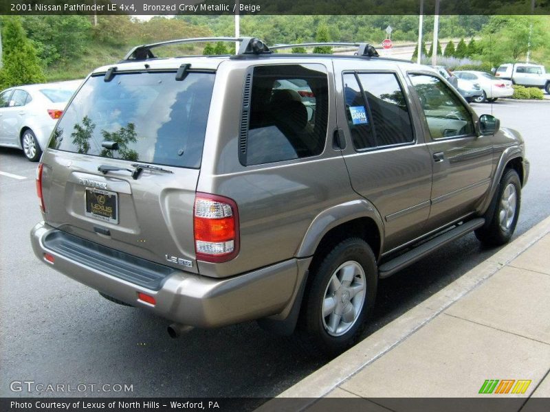 Bronzed Gray Metallic / Beige 2001 Nissan Pathfinder LE 4x4